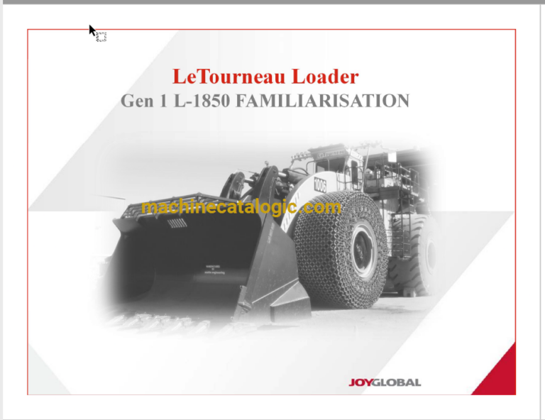 Letourneu L-1850 Gen1 Wheel Loader Technical Training