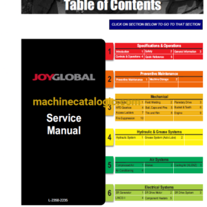 Letourneu L-2350 Gen2 Wheel Loader Service Manual (SN 2235)