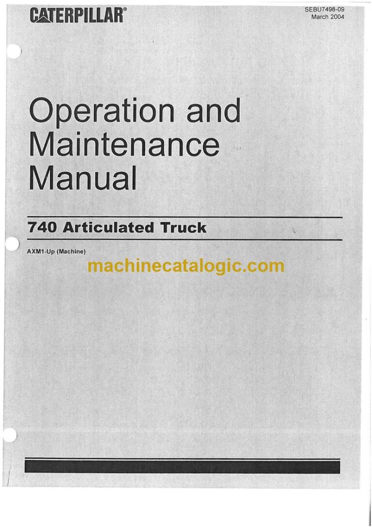 Cat 740 Articulated Truck Operation and Maintenance Manual (SEBU7489-09)