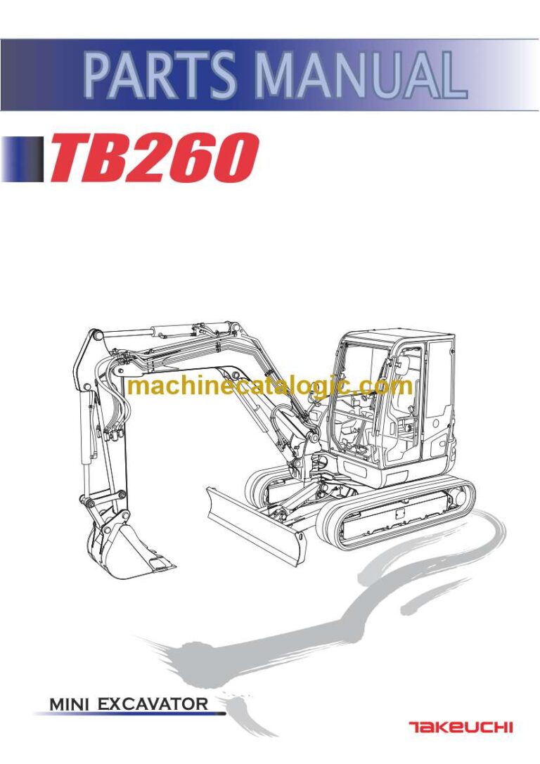 Takeuchi TB260 Mini Excavator Parts Manual (BQ1Z015-1-0)