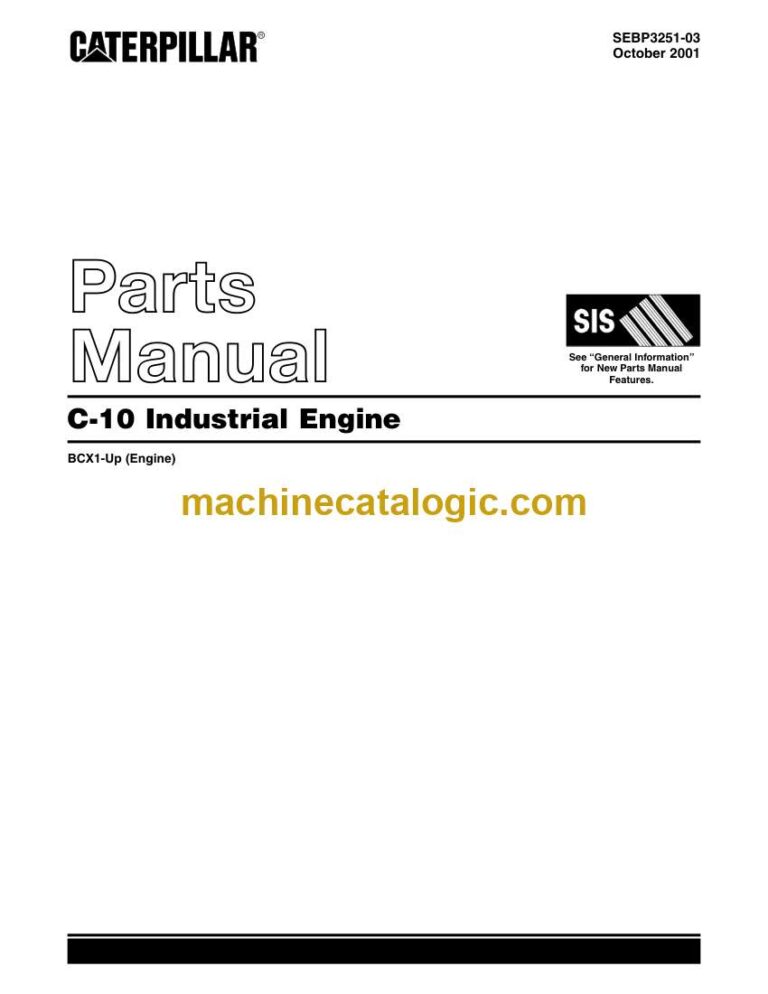 Cat C10 Industrial Engine Parts Manual (SEBP3251-03)