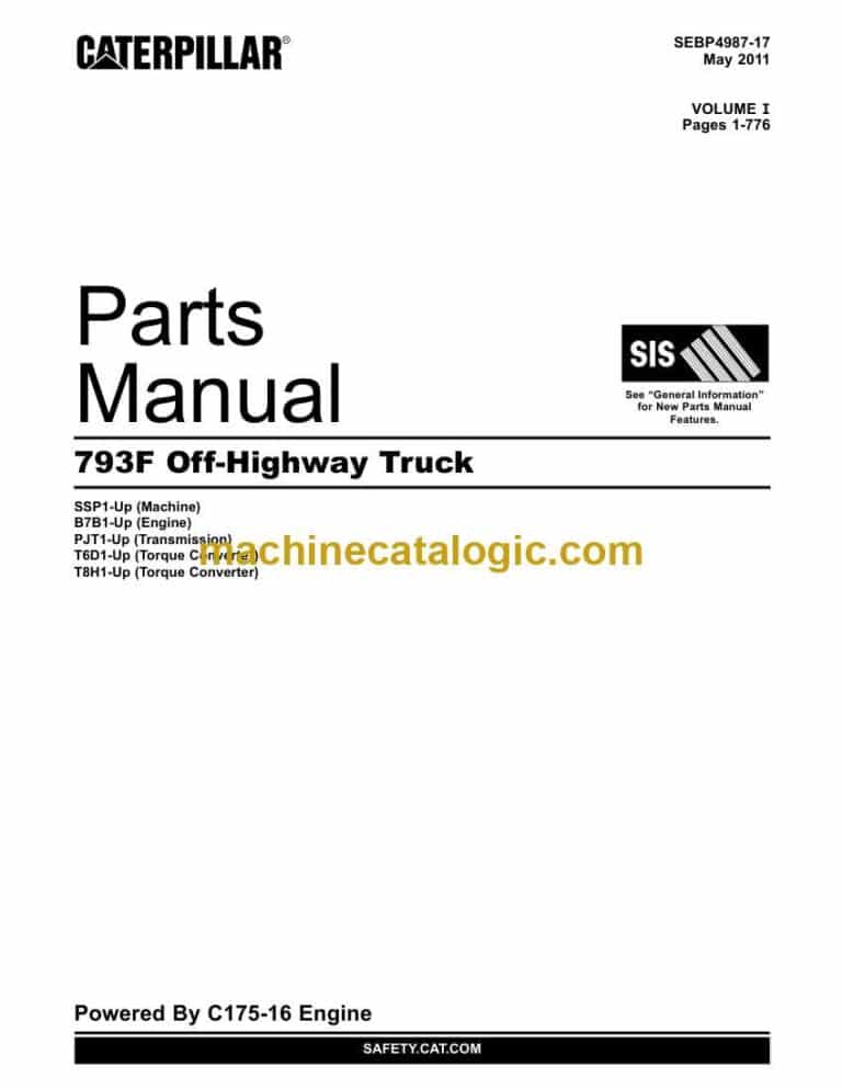 Cat 793F Off-Highway Truck Parts Manual (SEBP4987)