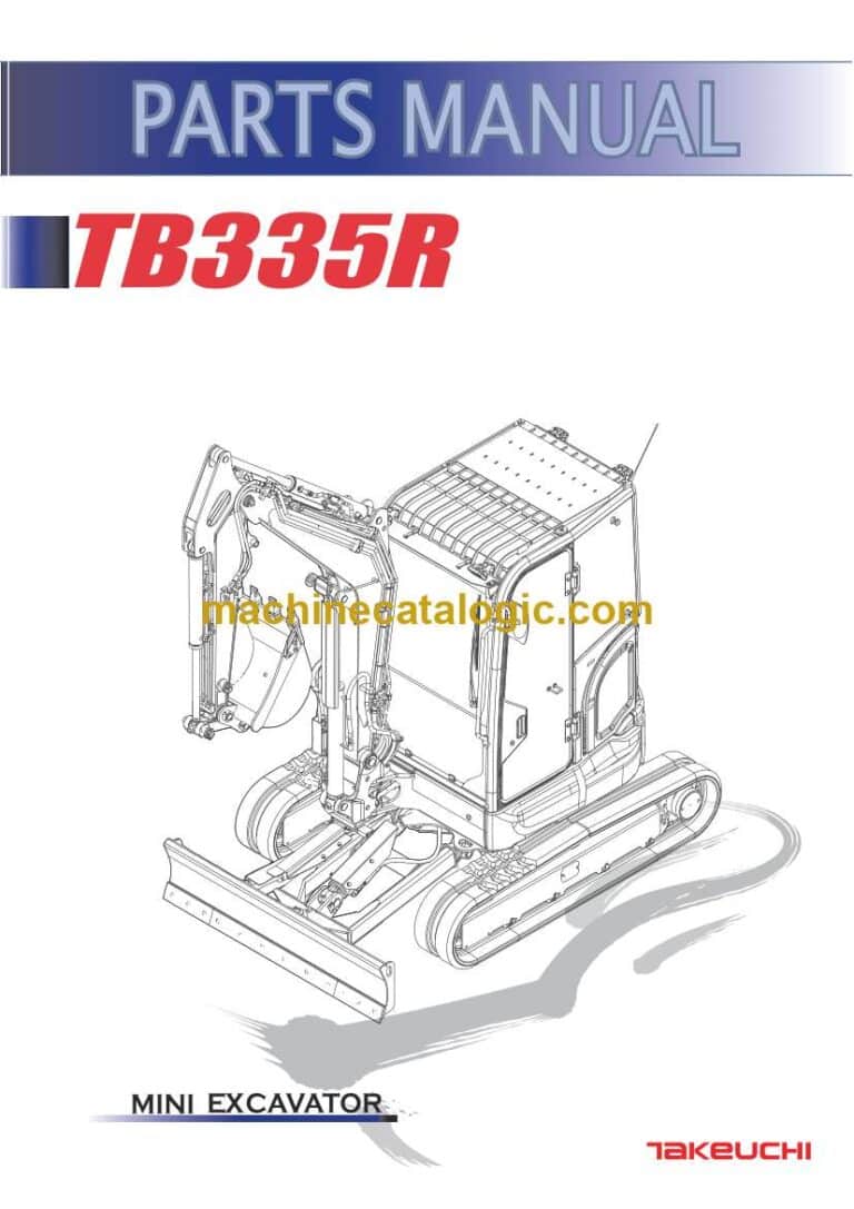 Takeuchi TB335R Mini Excavator Parts Manual (BAB0Z014-0-0)