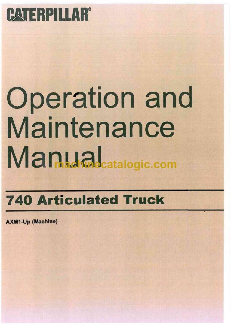 Cat 740 Articulated Truck Operation and Maintenance Manual