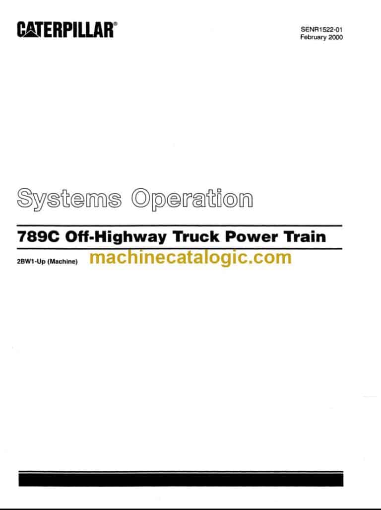 Cat 785, 789C Off-Highway Truck Training Manual