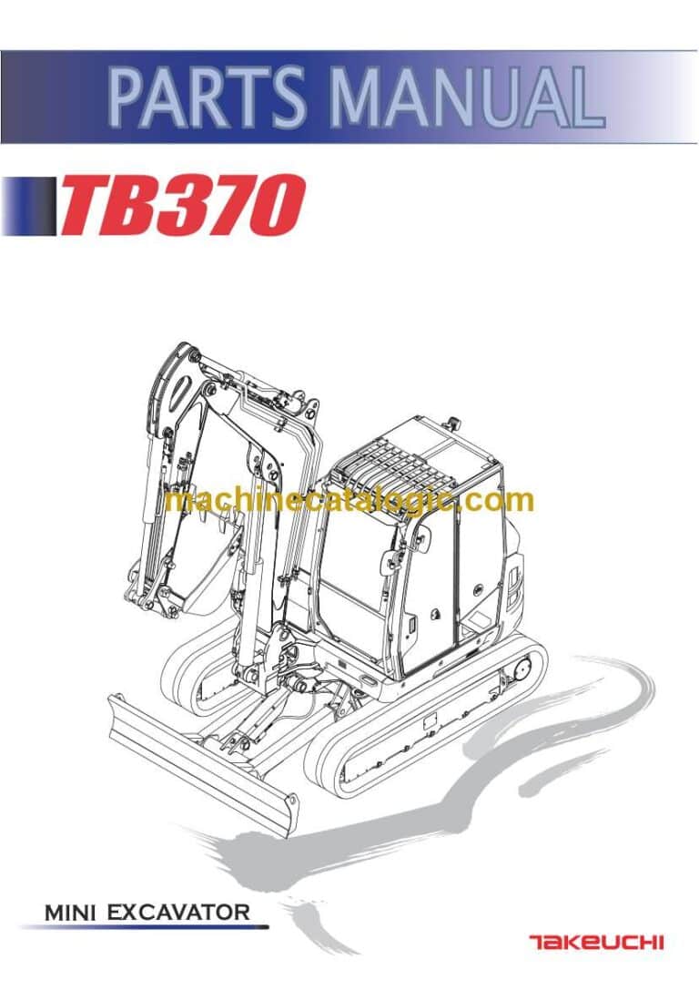 Takeuchi TB370 Mini Excavator Parts Manual (BQ2Z017-2-0)