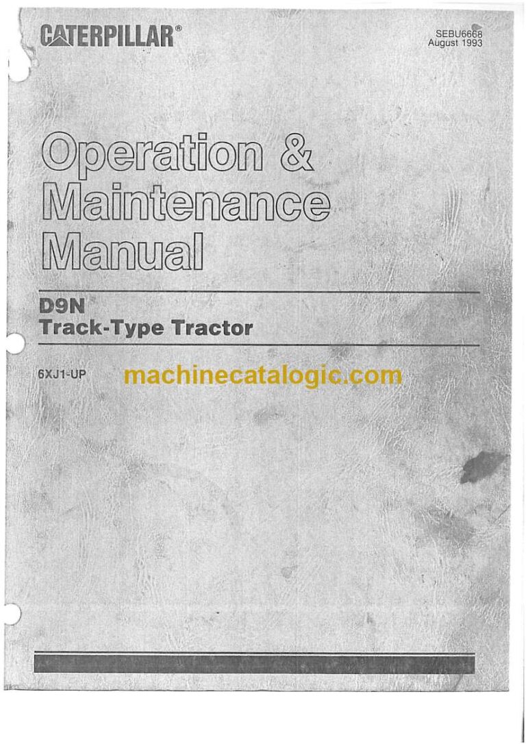 Cat D9N Track-Type Tractor Operation and Maintenance Manual (SEBU6668)