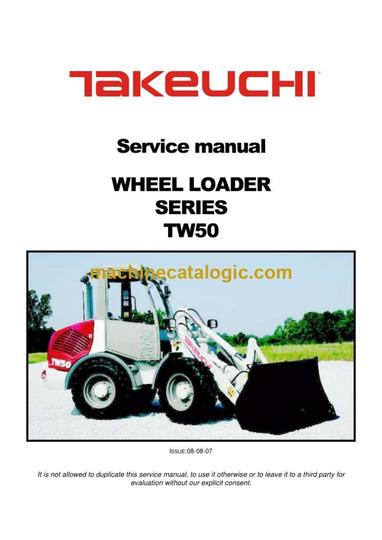 Takeuchi TW50 Wheel Loader Service Manual