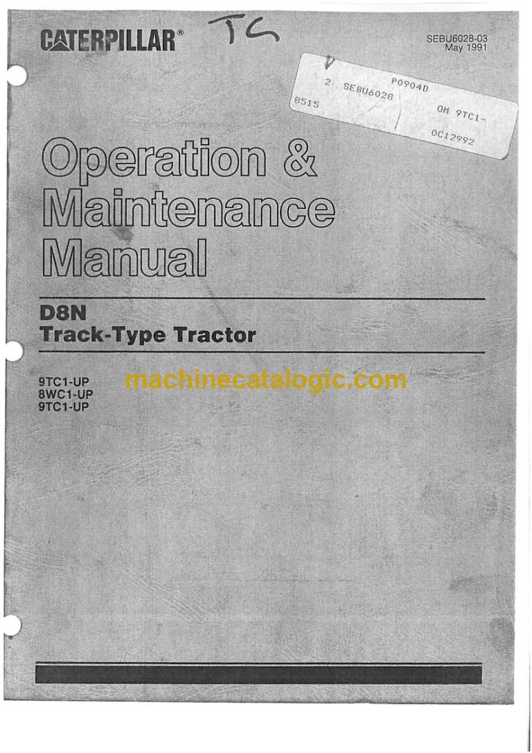 Cat D8N Track-Type Tractor Operation and Maintenance Manual (SEBU6028-03)