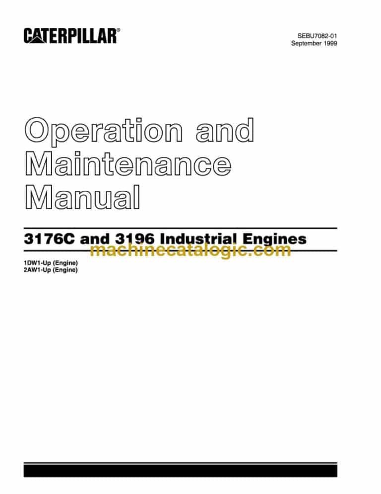 Cat 3176C, 3196 Industrial Engines Operation and Maintenance Manual (SEBU7082-01)