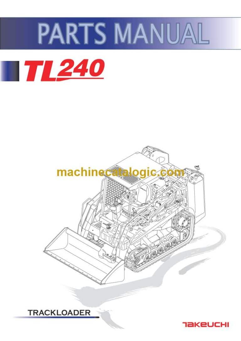Takeuchi TL240 Track Loader Parts Manual (BU2Z006-8-0)