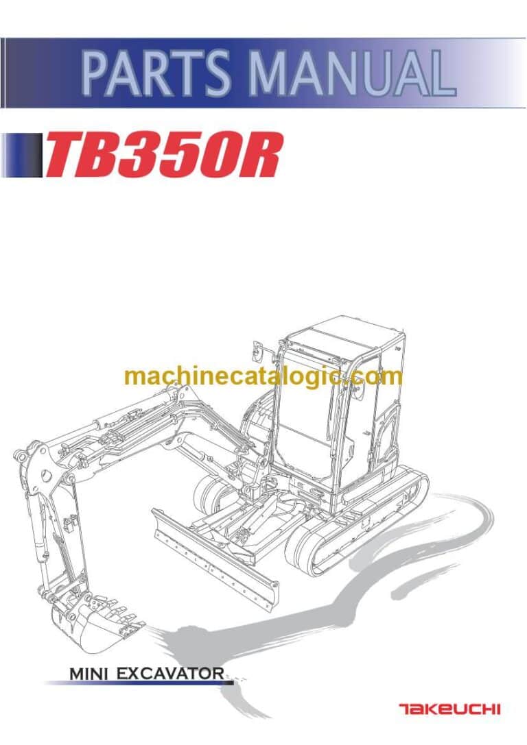 Takeuchi TB350R Mini Excavator Parts Manual (BJ5Z011-1-0)