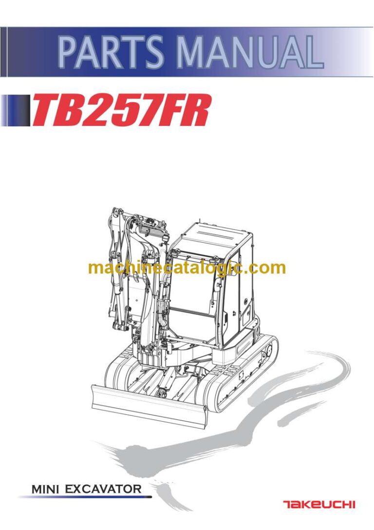 Takeuchi TB257FR Mini Excavator Parts Manual (BJ4Z015-1-0)