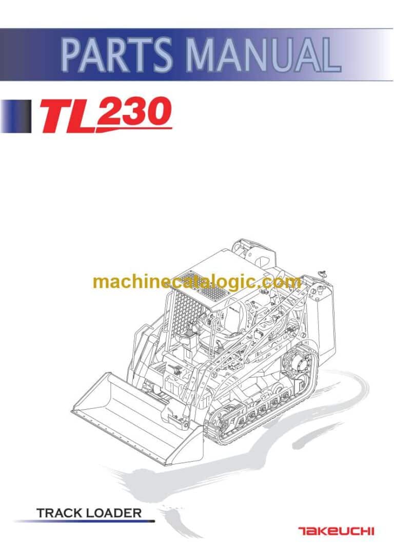 Takeuchi TL230 Track Loader Parts Manual (BU1Z007-8-0)