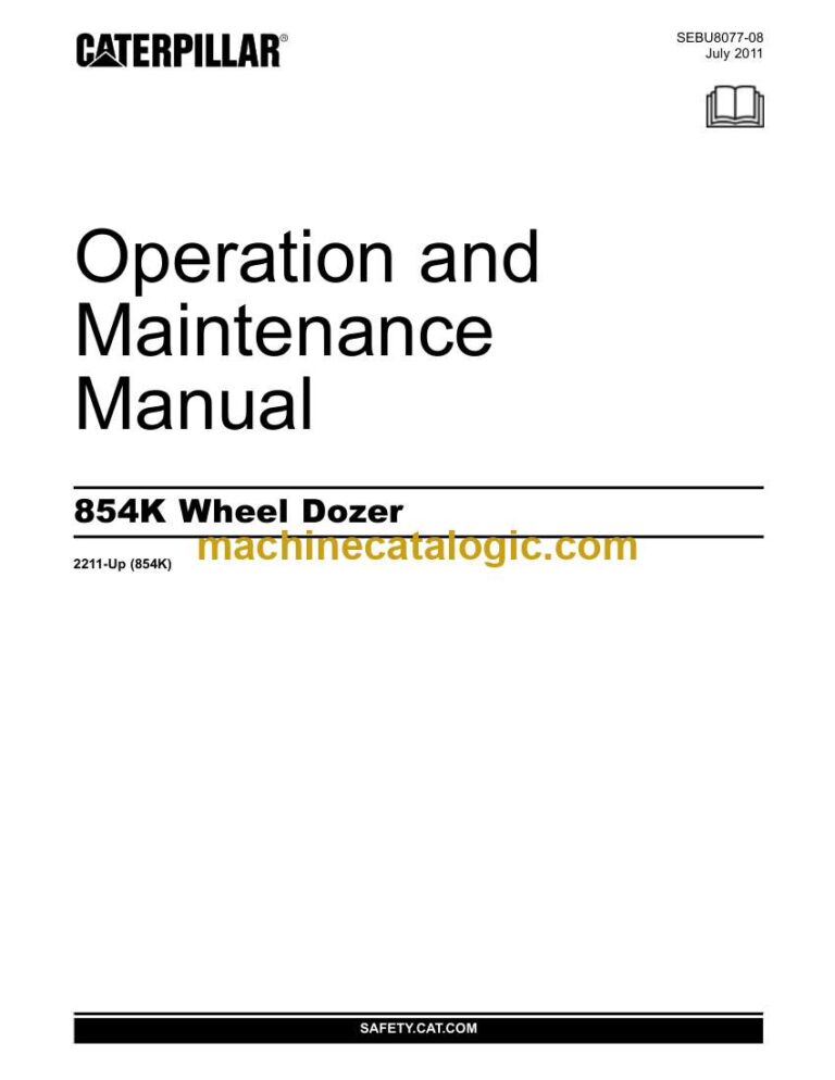 Cat 854K Wheel Dozer Operation and Maintenance Manual (SEBU8077-08)