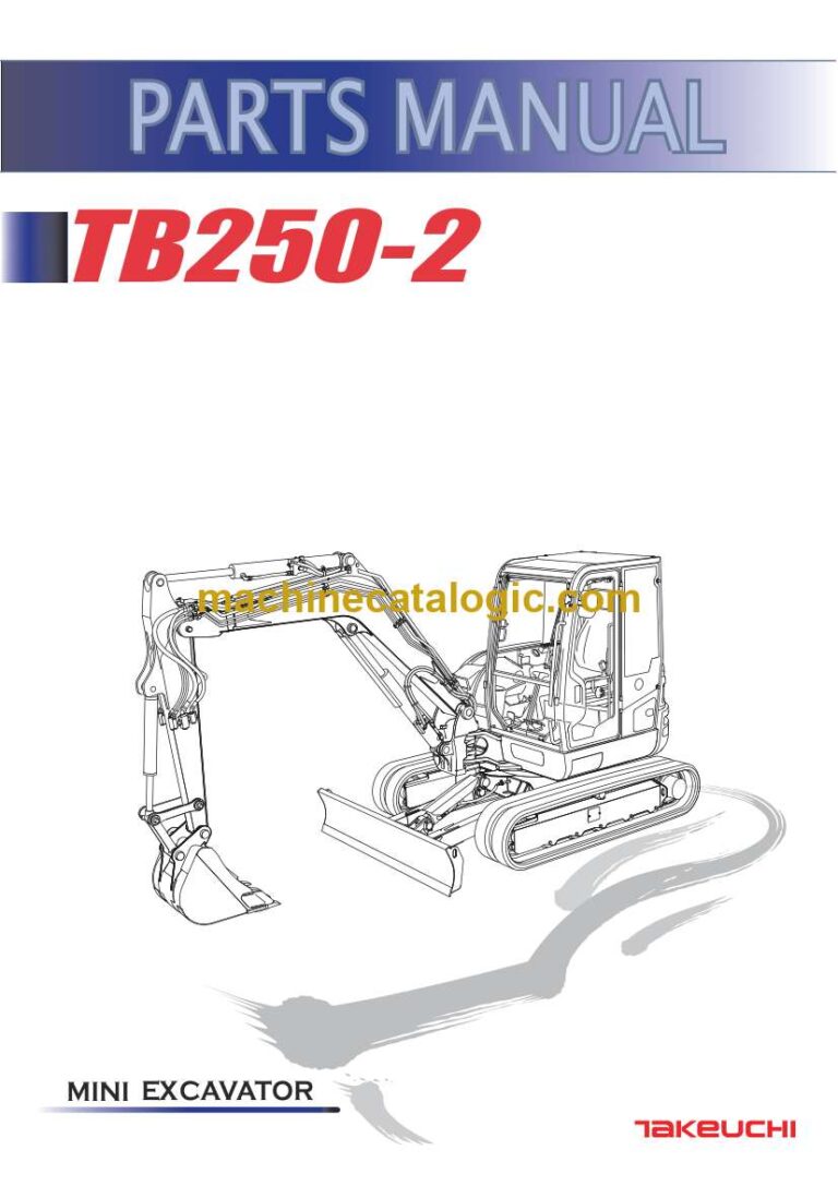 Takeuchi TB250-2 Mini Excavator Parts Manual (BK8Z012-0-0)