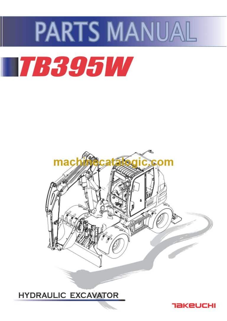 Takeuchi TB395W Hydraulic Excavator Parts Manual (BAD0Z008-1-0)