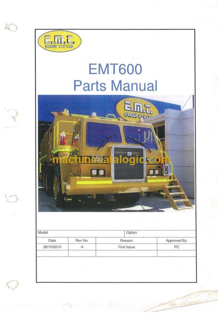 Cat EMT 600 Truck Parts Manual
