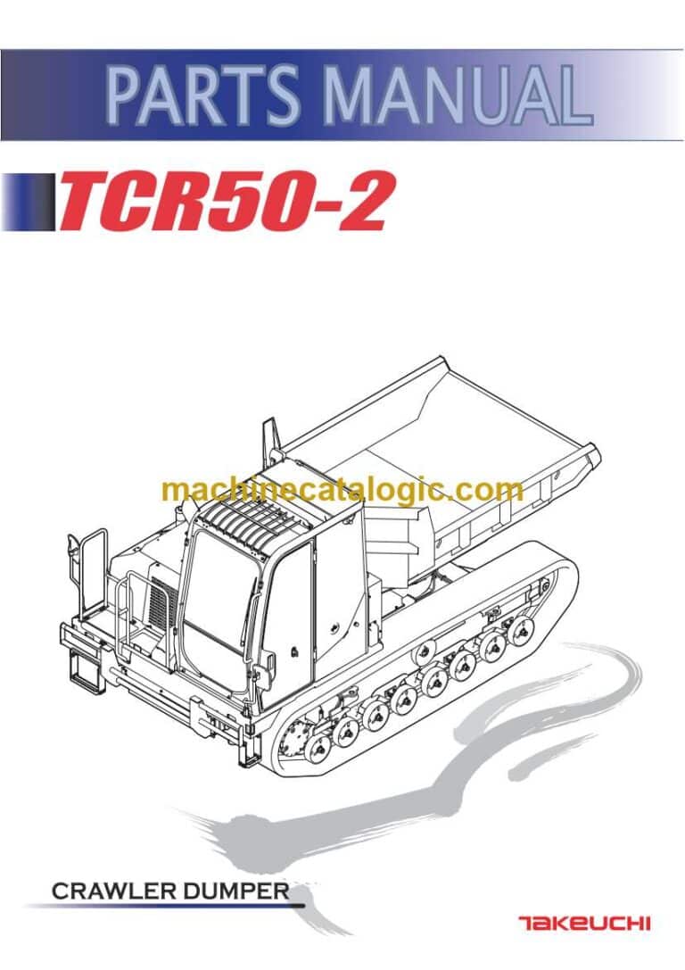 Takeuchi TCR50-2 Crawler Dumper Parts Manual (BAA0Z006-0-0)