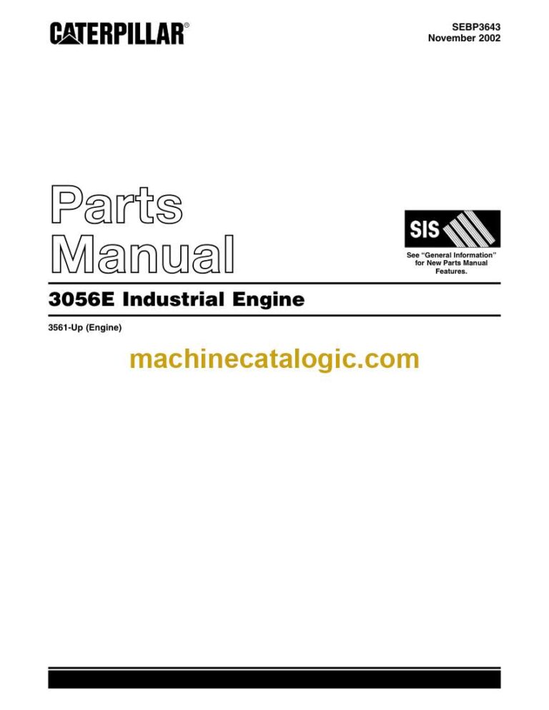 Cat 3056E Industrial Engine Parts Manual (SEBP3643)