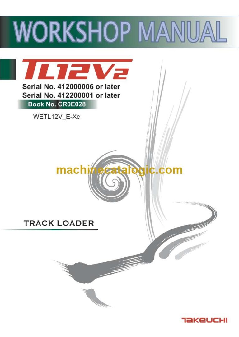 【美品・動作未確認】THE RAIL LOADERS(TRL) 説明書完備 Takeuchi TL12V2 Track Loader Workshop Manual (CR0E028) – Machine