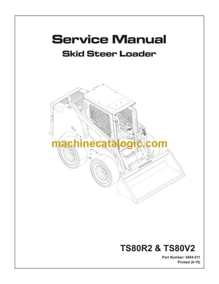 Takeuchi TS80R2, TS80V2 Skid Steer Loader Service Manual