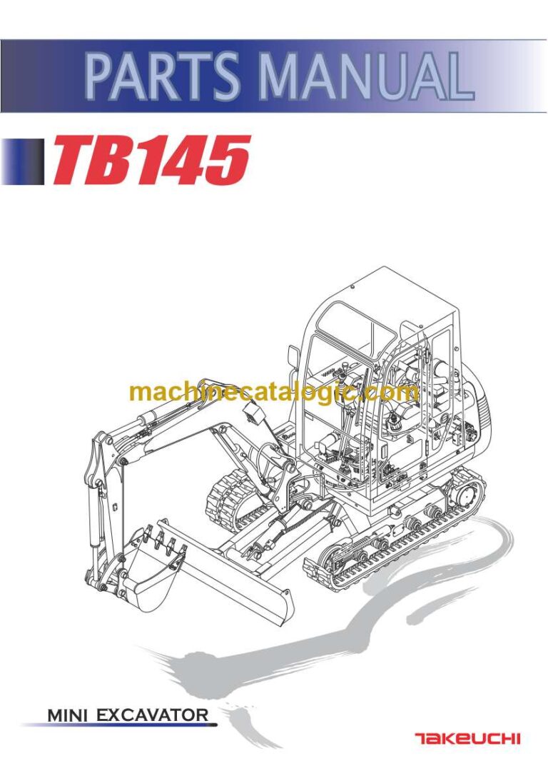 Takeuchi TB145 Mini Excavator Parts Manual (BK3Z011-11-0)