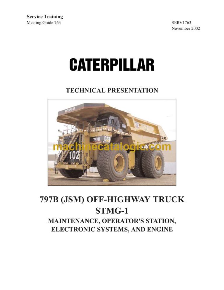 Cat 797B Off-Highway Truck Training Manual (SERV1763, SERV1764)