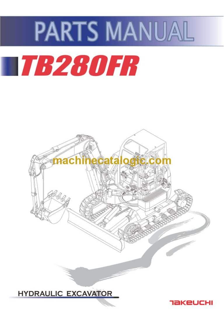Takeuchi TB280FR Hydraulic Excavator Parts Manual (BL9Z018-0-0)