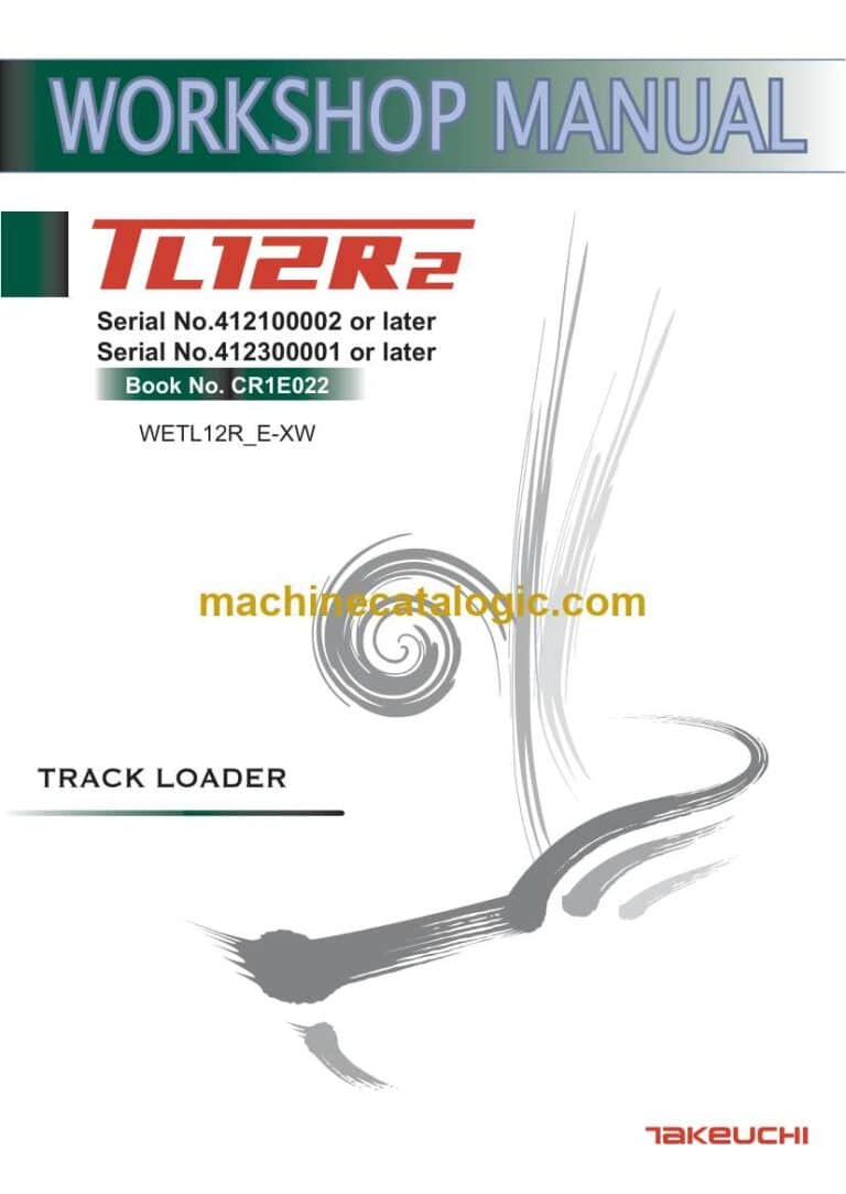 Takeuchi TL12R2 Track Loader Workshop Manual (CR1E022)