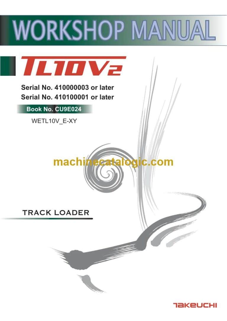 Takeuchi TL10V2 Track Loader Workshop Manual (CU9E024)