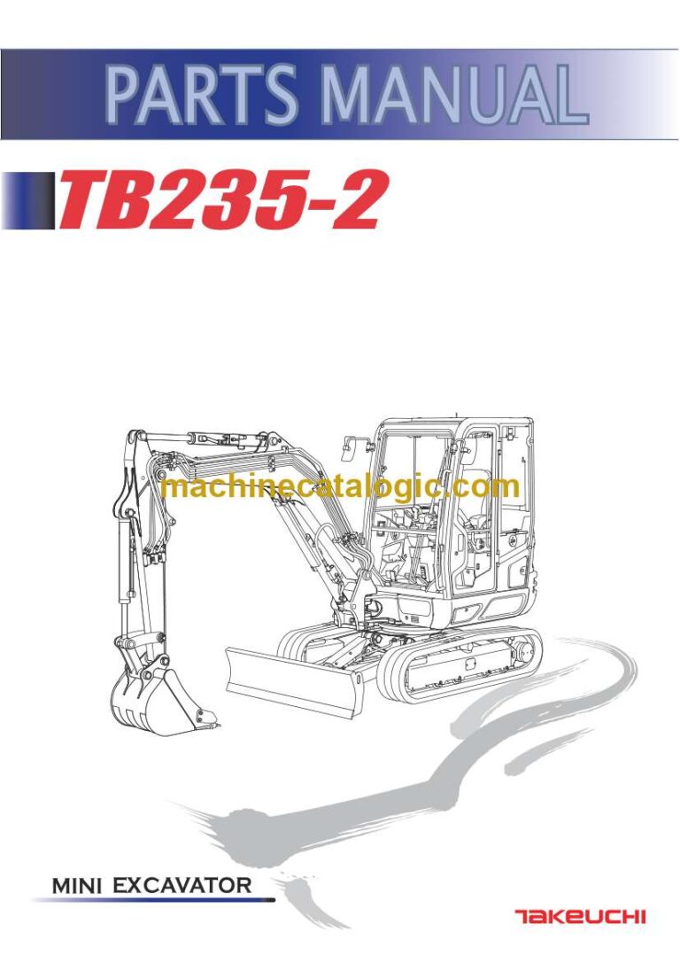 Takeuchi TB235-2 Mini Excavator Parts Manual (BE9Z015-0-0)