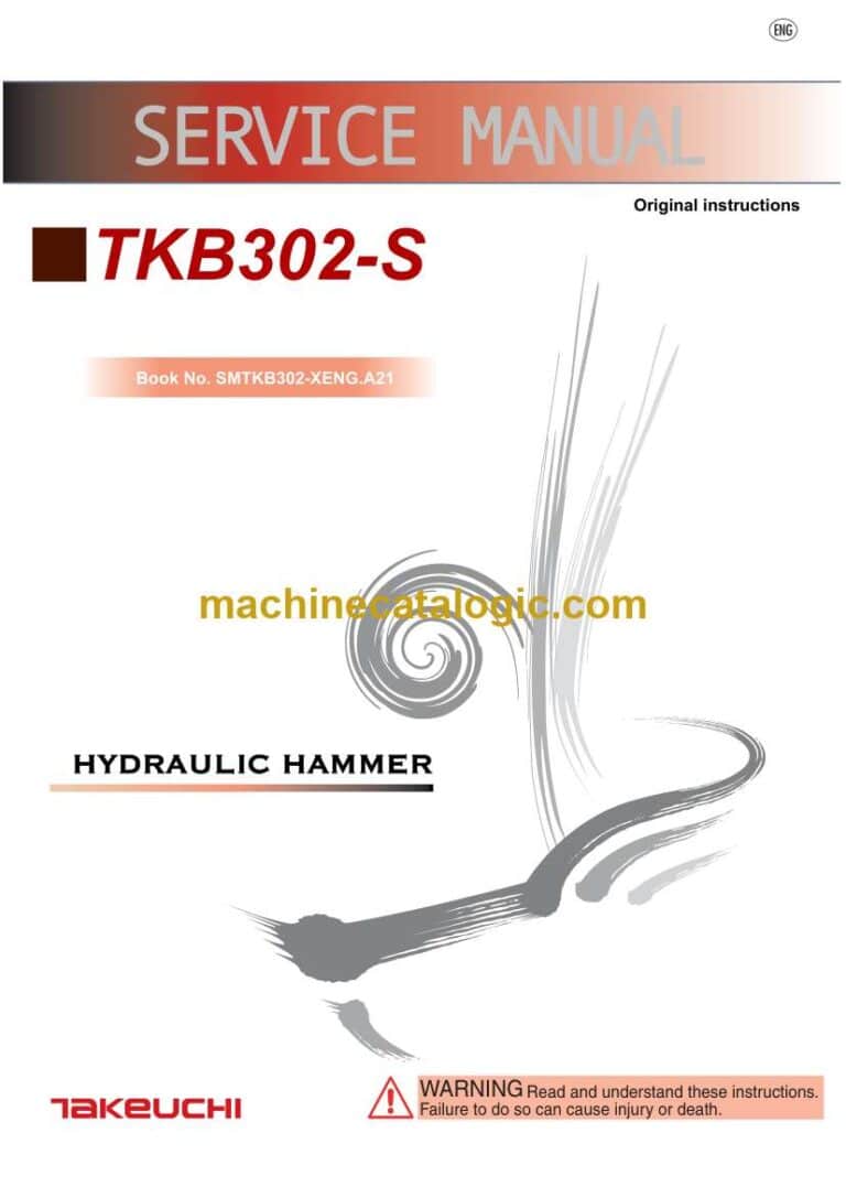 Takeuchi TKB302-S Hydraulic Hammer Service Manual