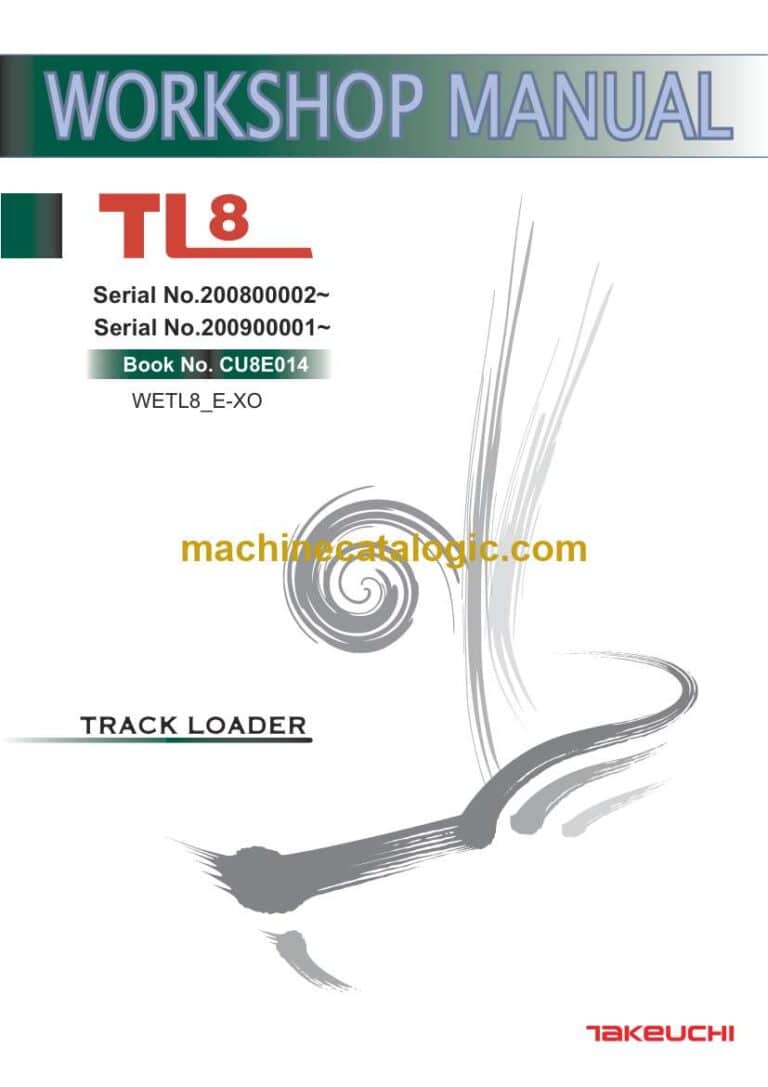 Takeuchi TL8 Track Loader Workshop Manual (CU8E014)