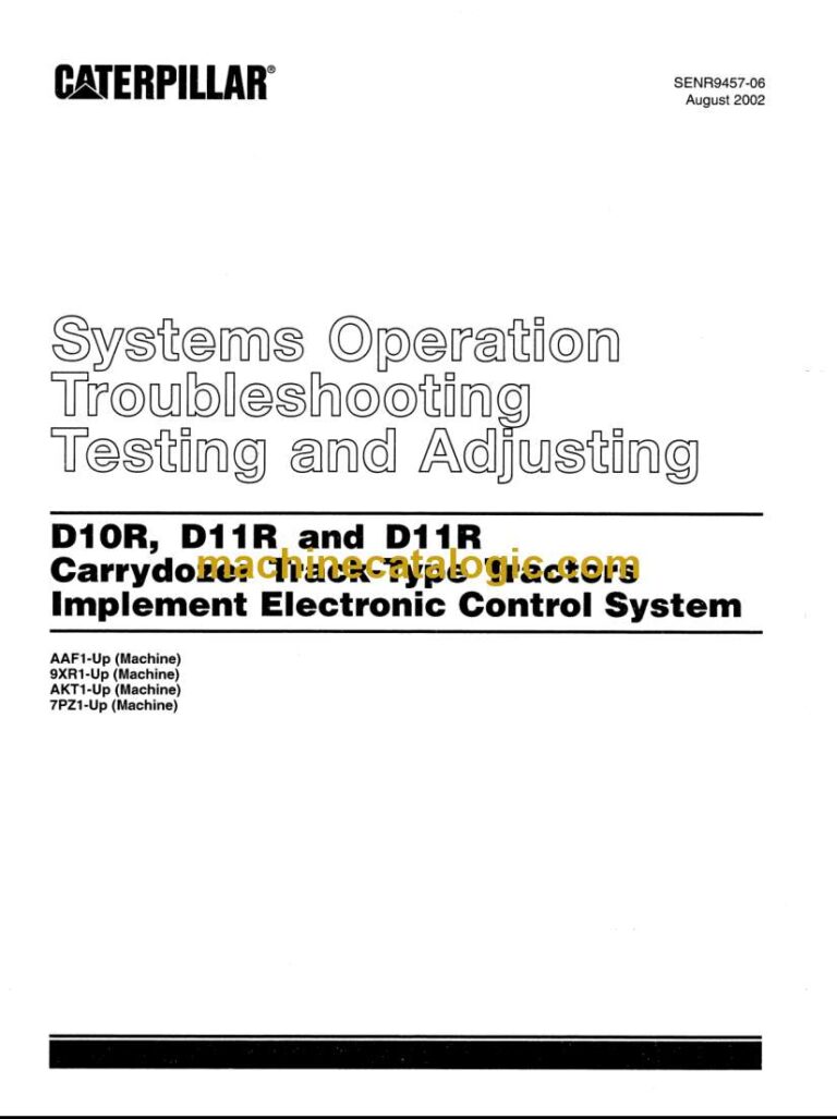 Cat D11T Track-Type Tractor Service Manual (SENR9457)