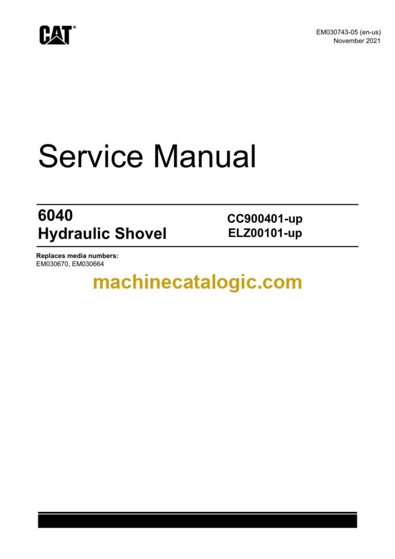 Cat 6040 Hydraulic Shovel Service Manual (EM030743-5)