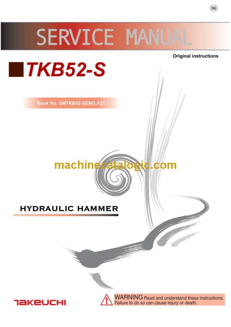 Takeuchi TKB52-S Hydraulic Hammer Service Manual
