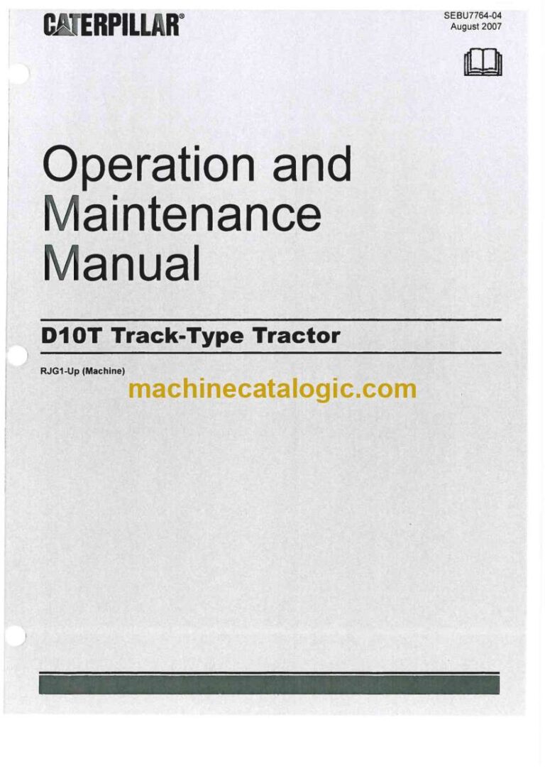 Cat D10T Track-Type Tractor Operation and Maintenance Manual (SEBU7764-04)