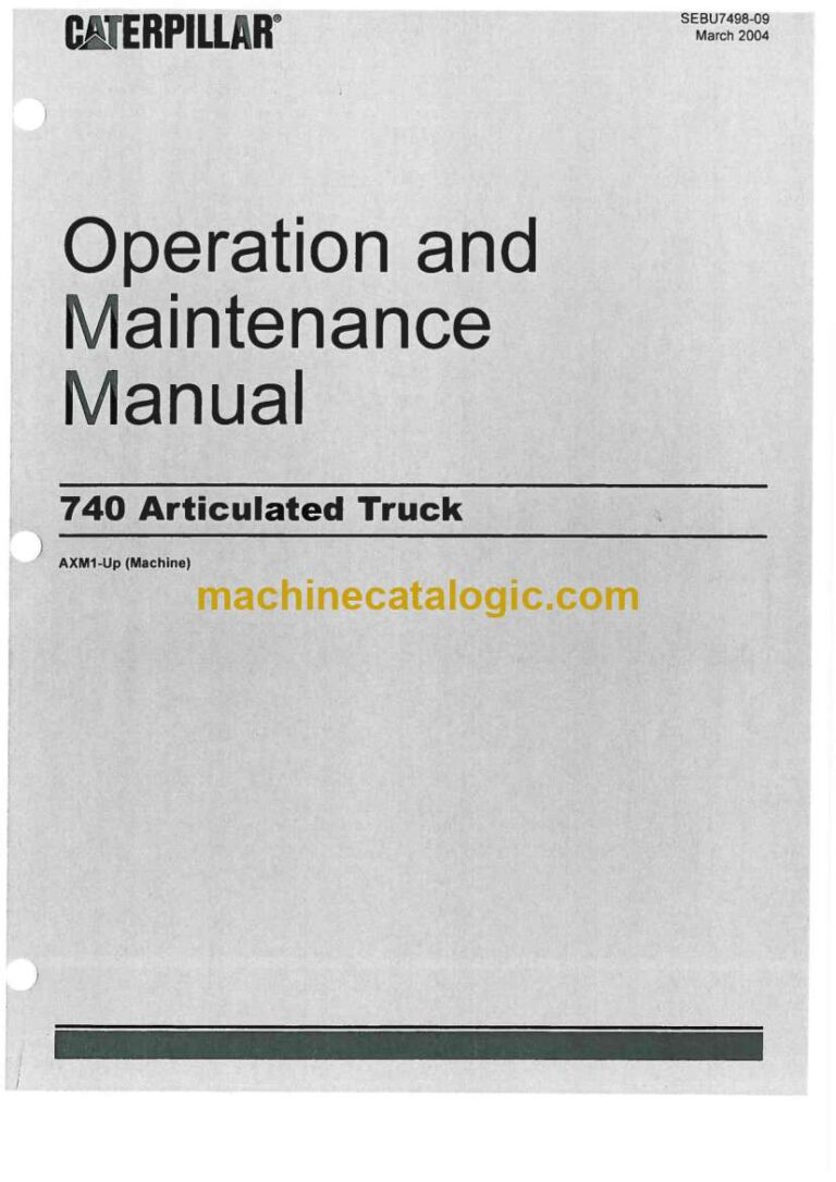 Cat 740 Articulated Truck Operation and Maintenance Manual (SEBU7498-09)