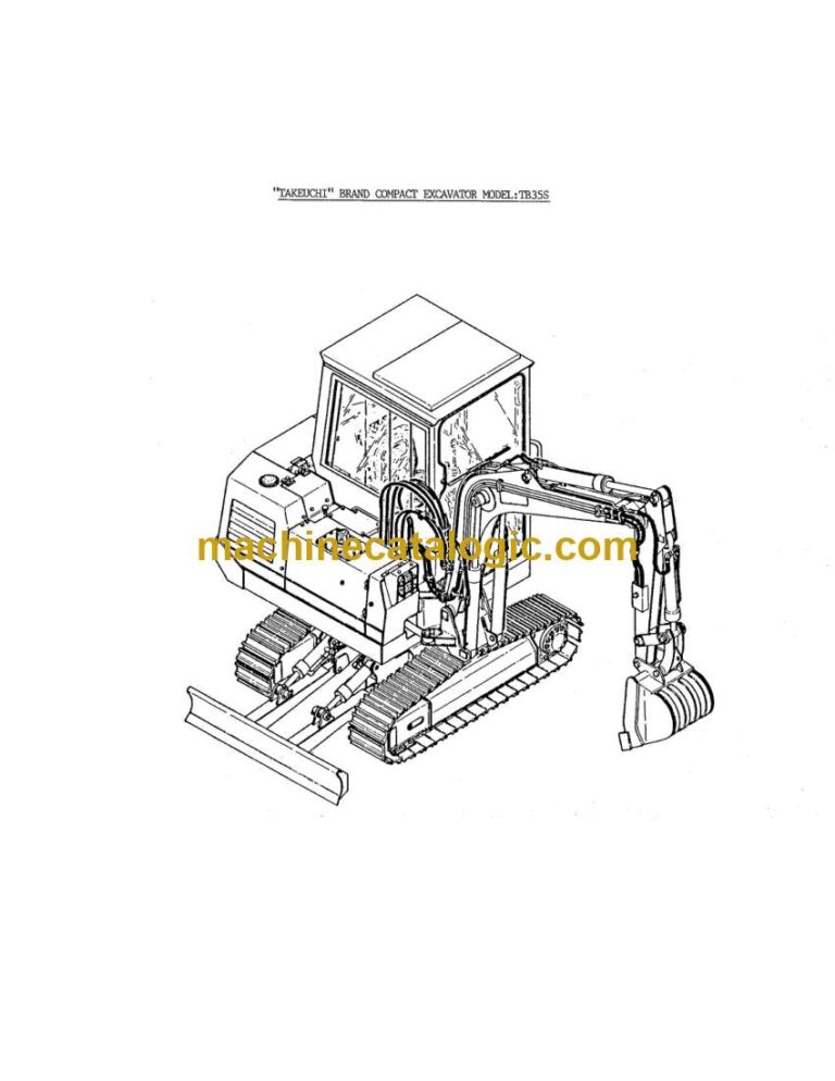 Takeuchi TB35S Compact Excavator Workshop Manual