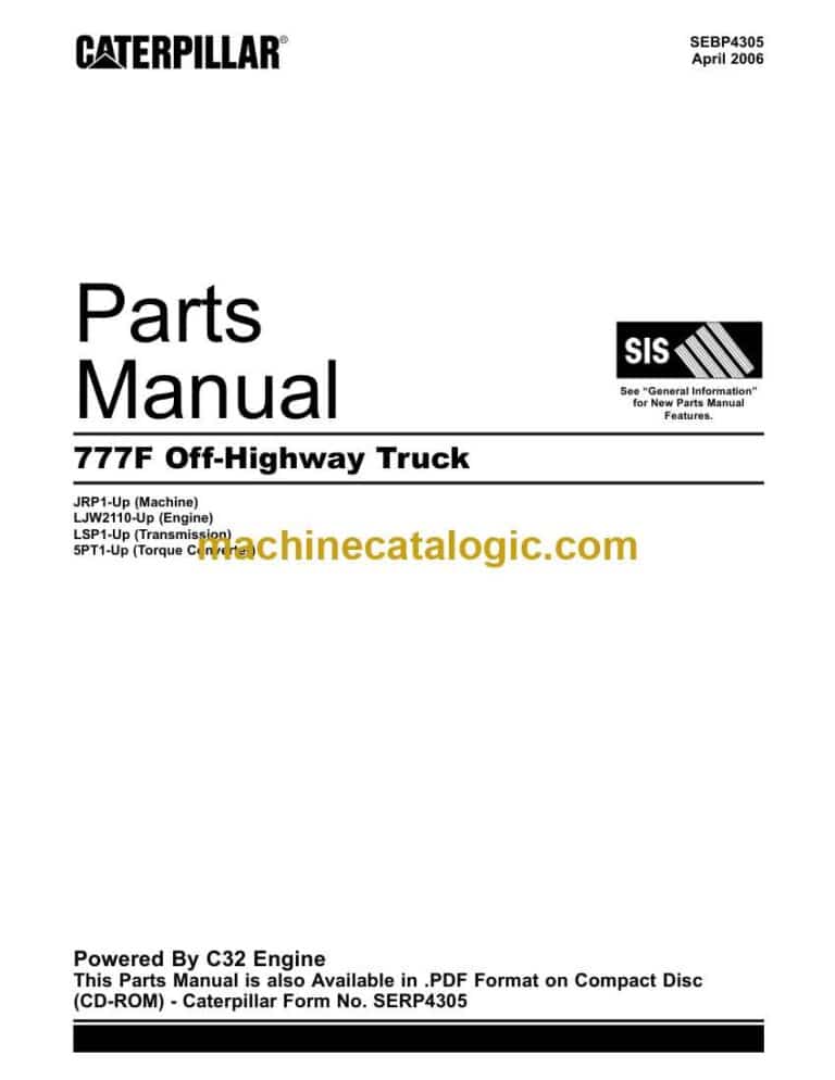 Cat 777F Off-Highway Truck Parts Manual (SEBP4305)