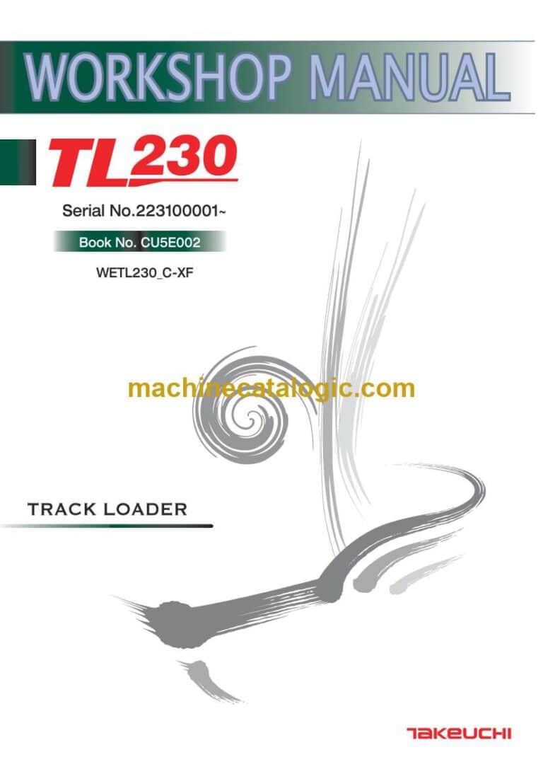 Takeuchi TL230 Track Loader Workshop Manual (CU5E002)