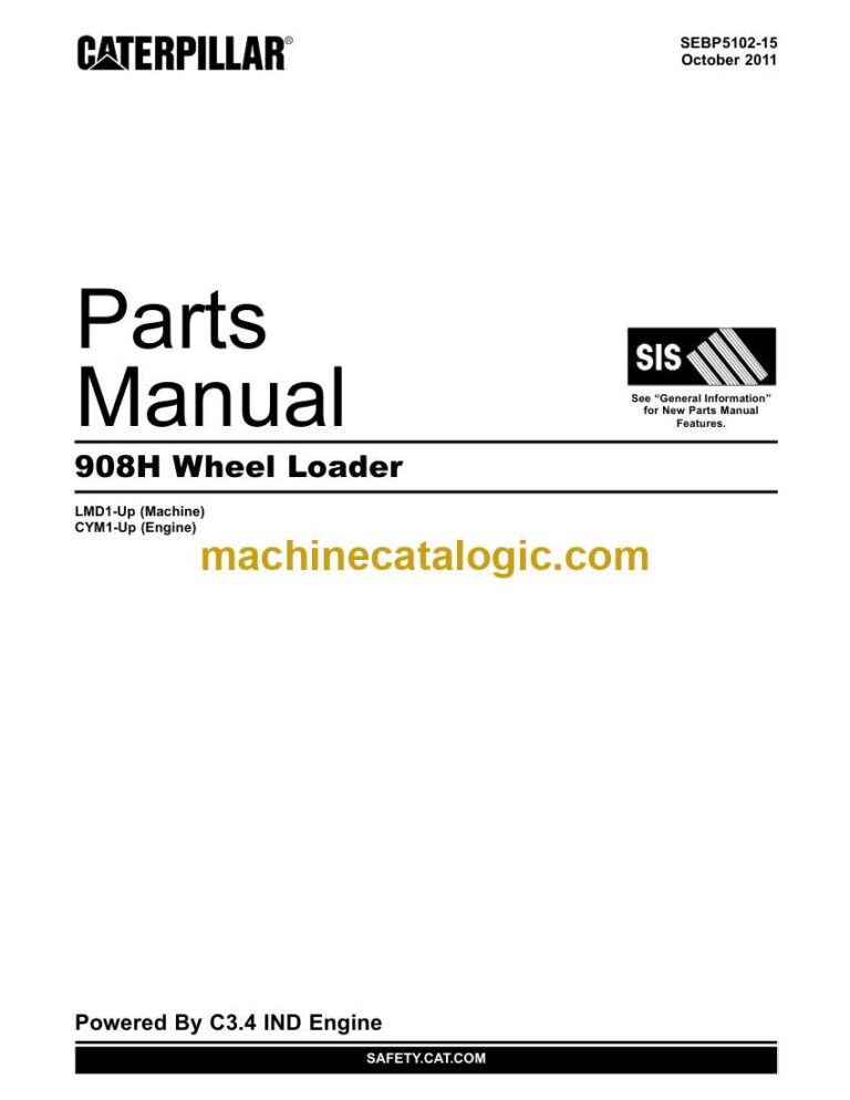 Cat 908H Wheel Loader Parts Manual (SEBP5102-15)