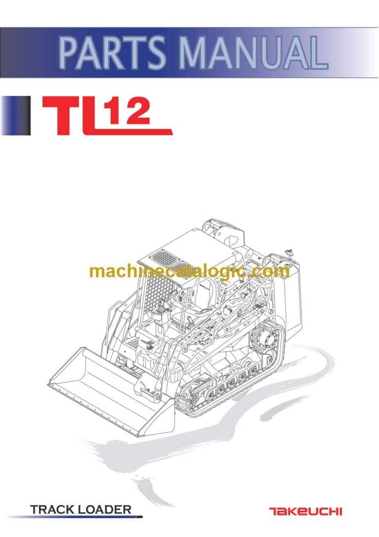 Takeuchi TL12 Track Loader Parts Manual (BU7Z003-9-B)