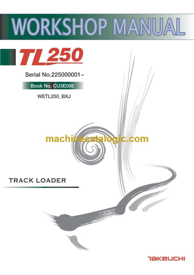 Takeuchi TL250 Track Loader Workshop Manual (CU3E005)