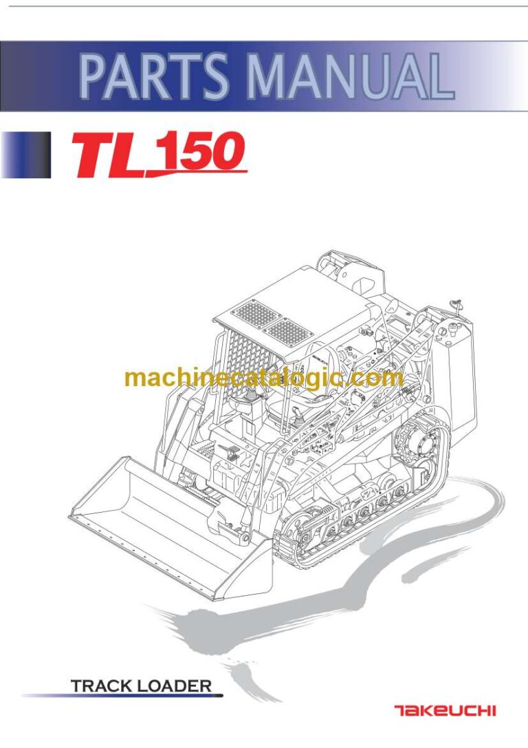 Takeuchi TL150 Track Loader Parts Manual (BT7Z012-6-0)