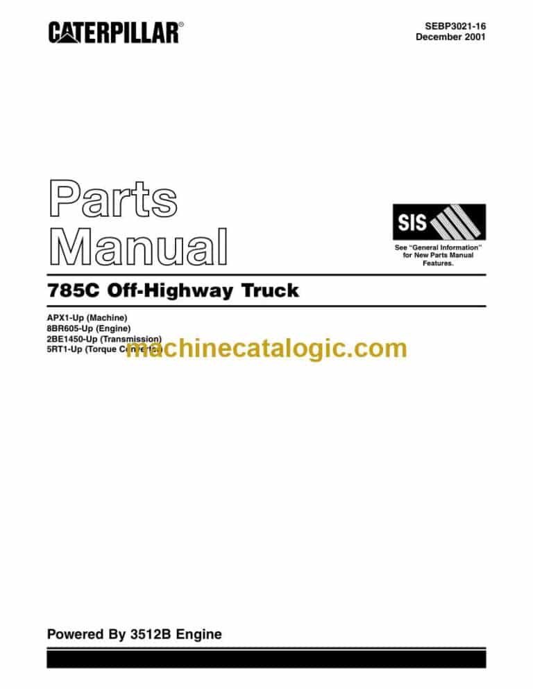 Cat 785C Off-Highway Truck Parts Manual (SEBP3021-16)