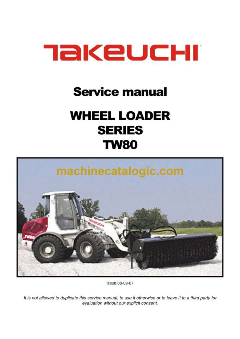 Takeuchi TW80 Wheel Loader Service Manual