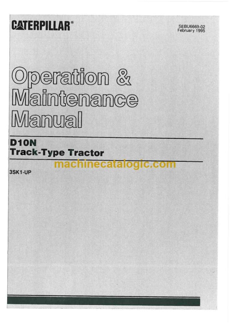 Cat D10N Track-Type Tractor Operation and Maintenance Manual (SEBU6669-02)