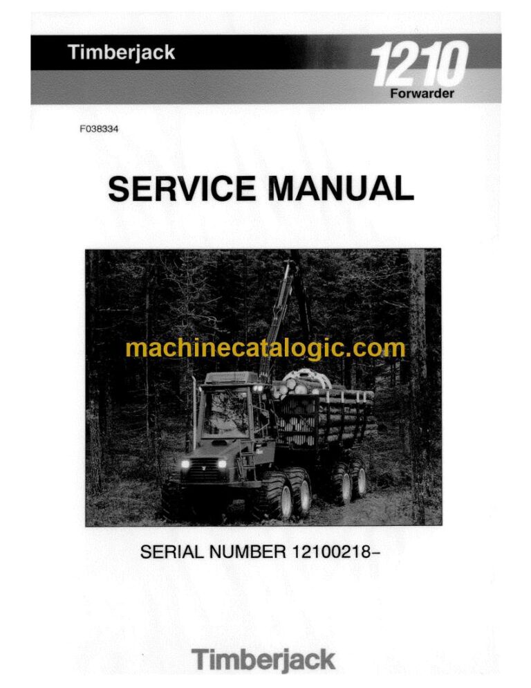 Timberjack 1210 Forwarder Service Manual (F038334)